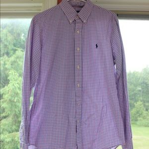 Ralph Lauren Checkered Button Down Dress Shirt